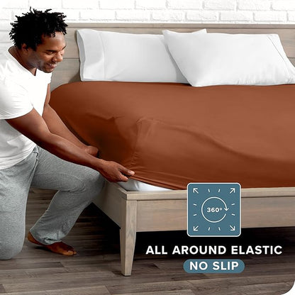 Bare Home Fitted Bottom Sheet Twin Size - Image 3
