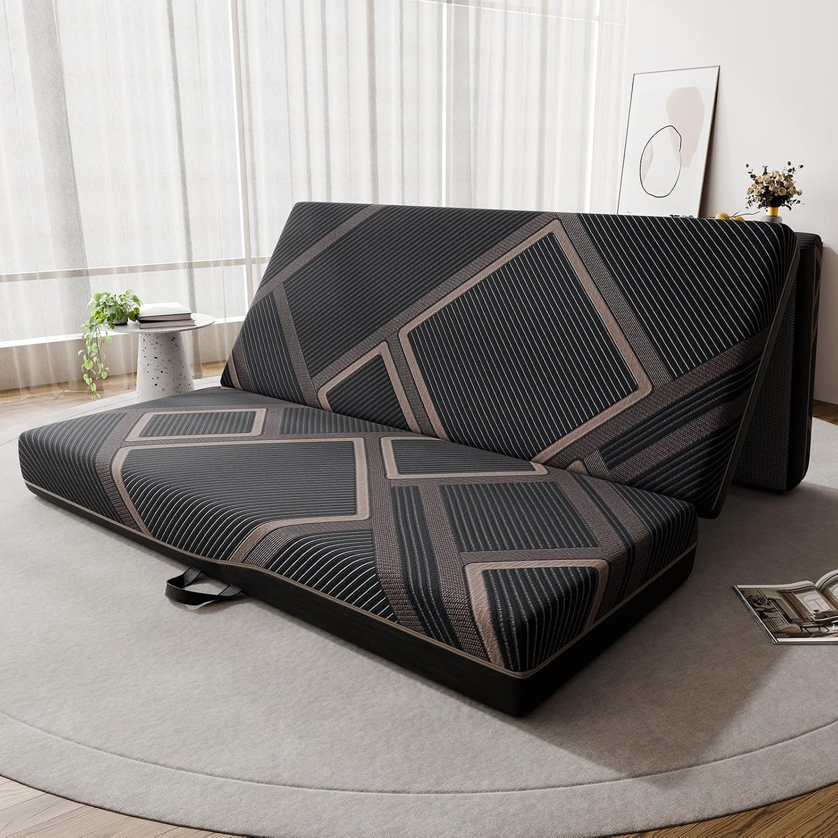foldable mattress queen size 6 inch trifold memory, main product view