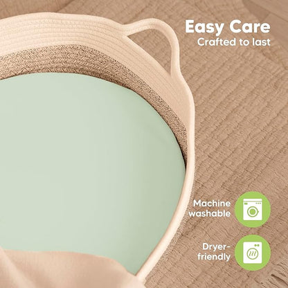 2-Pack Baby Bassinet Sheets Girl, Boy - Image 7