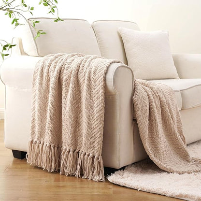 BATTILO HOME Beige Throw Blankets - Image 6