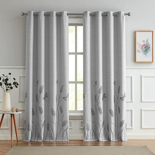 Melodieux Extra Wide Embroidery Curtain by Melodieux