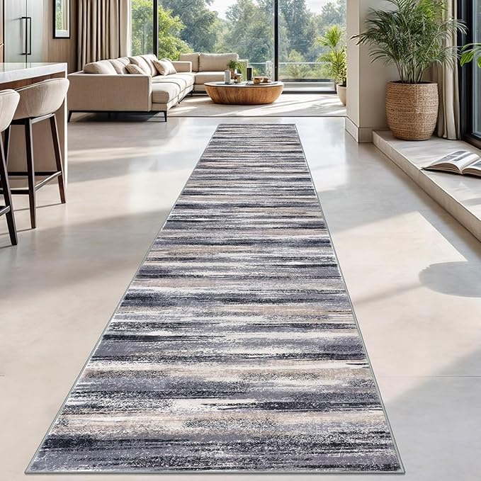 Modern Abstract Runner Rug 2.6x18 - Image 2