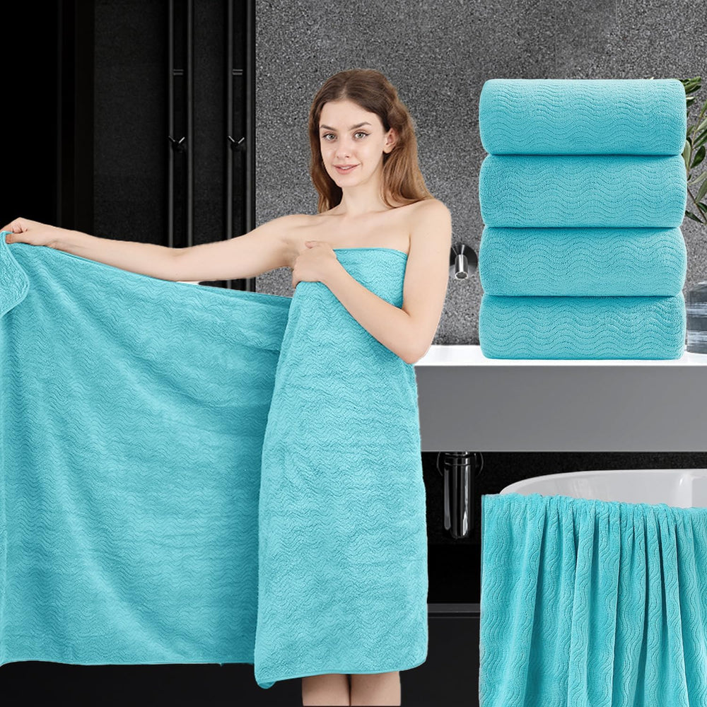 4 Piece Extra Large Bath Towel 35"x70" Oversized Bath Sheet Bath To...