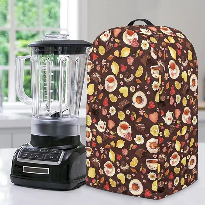 Lemons Chocolates Tea Blender Dust Cover Brown Food Processor Cover Coffee by Unknown
