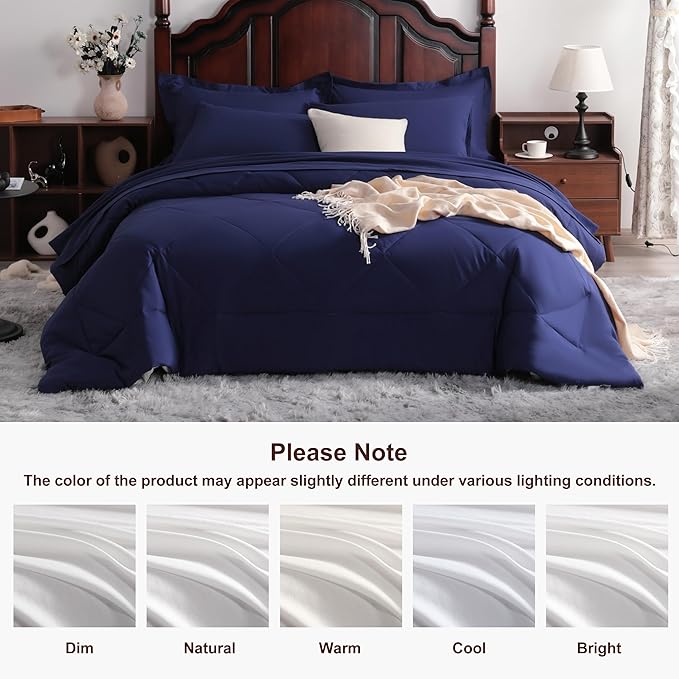 NTBAY Queen Comforter Set with Sheets, 7 Pieces Soft and Breathable Queen - Image 8