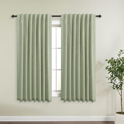 KOUFALL 54 Inch Long Black Out Short Curtains by KOUFALL