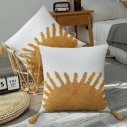 Adabana Boho Throw Pillow Covers 18x18, Decorative Tufted Pillows Cover - Image 5