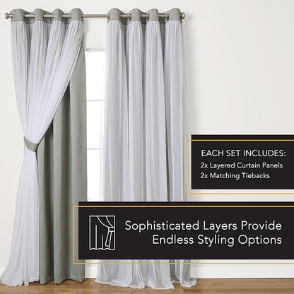 TOWN & COUNTRY LUXE Talia Double Layer Indoor Curtains, Sheer and Room - Image 11