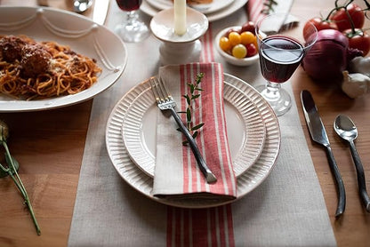 Solino Home Stripe Linen Table Runner 108 Inches Long - Image 2