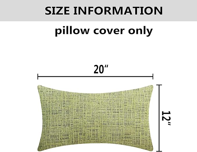 Home Brilliant 12x20 Spring Pillow Cover Decorations Green Rectangle Throw - Image 5