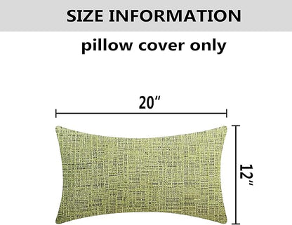 Home Brilliant 12x20 Spring Pillow Cover Decorations Green Rectangle Throw - Image 5