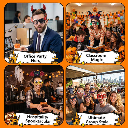 Halloween Headbands and Glasses Bulk, Party Favor Accessories for Adults Costume Party Decorations