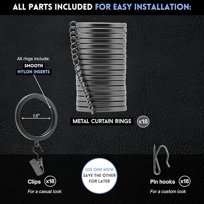 BlastHome® Luxury Curtain Rings – Premium Metal - Image 4