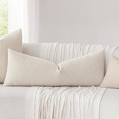 Foindtower Decorative Textured Boucle Throw Pillow Covers Accent Solid Pillow - Image 5