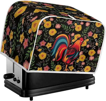 ZFRXIGN Sunflower Chicken Toaster Cover 2 Slice Wide Slot Toaster Rooster Cover - Image 5