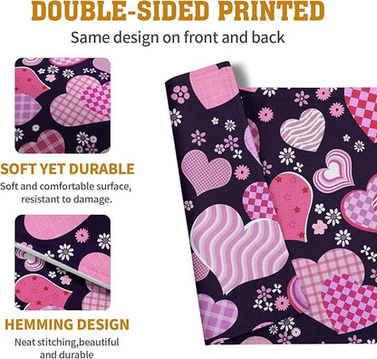 Pink Love Hearts Valentine's Day Placemats Set of 4 Seasonal Valentines - Image 5