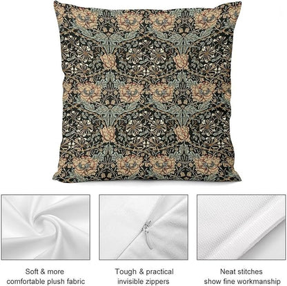 William Morris Floral Original Throw Pillow Covers Boho Chic Retro Floral Cozy - Image 8
