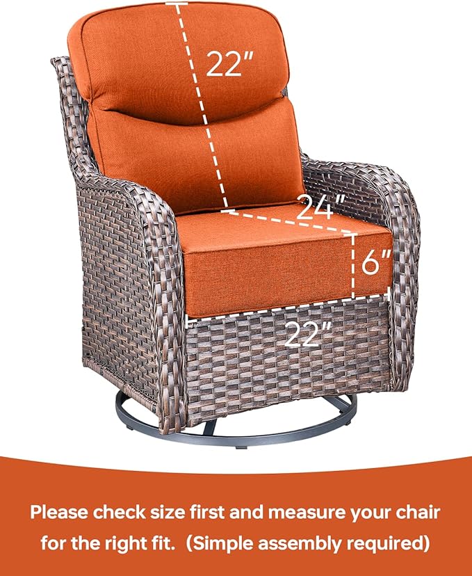 Luxury 22x24/22x25 6-Inch Smile Patio Cushions - Image 3