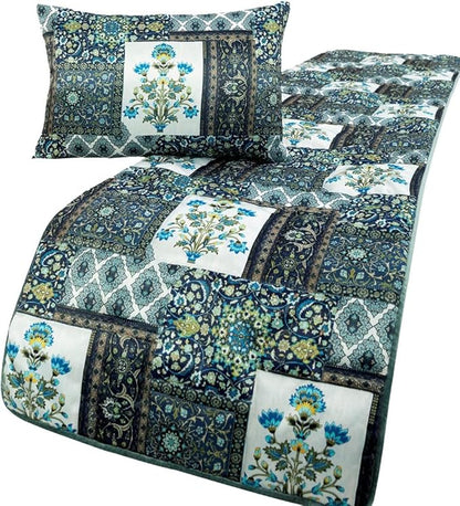 The HomeCentric King/Queen/Twin Blue Designer King 90"x18" Bed Runner Without by TheHomeCentric
