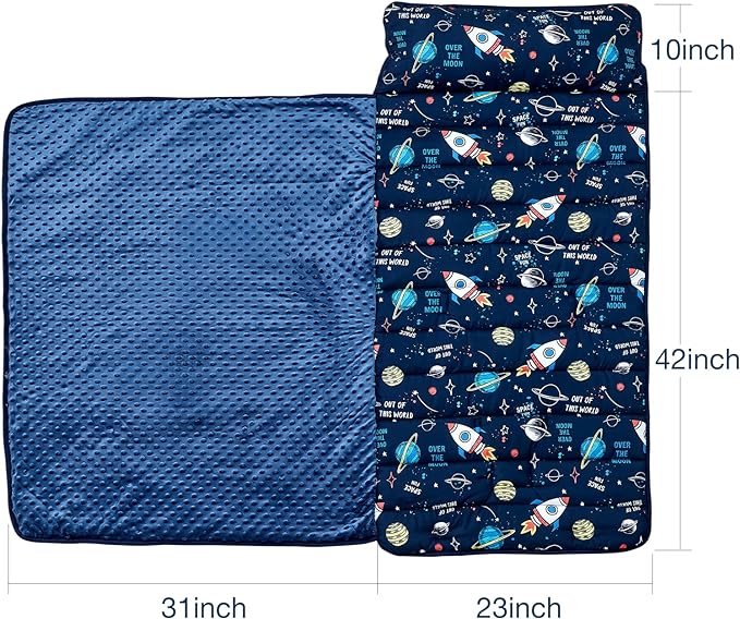 beeweed Toddler Nap Mat, Rollup Design Kid Sleeping Mat - Image 4