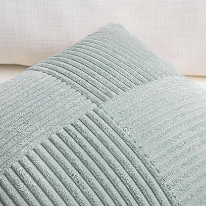 Fancy Homi Set of 2 Grey Blue Boho Long Lumbar Body Decorative Throw Pillow - Image 4