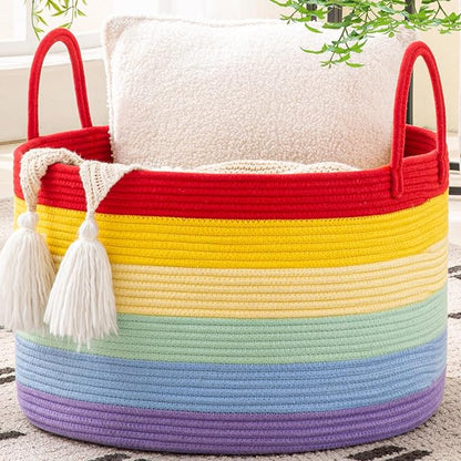 KAKAMAY Large Blanket Basket, Woven Baskets by KAKAMAY