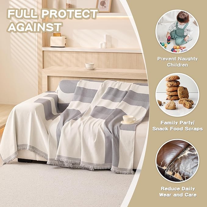 MEETSKY Couch Cover for Pets Sofa Covers Washable, Simple Modern Geometric - Image 5