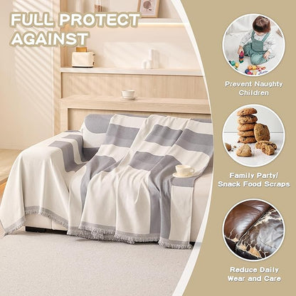 MEETSKY Gery Couch Cover for Dogs, Sofa Covers Washable Couch Protectors for - Image 5