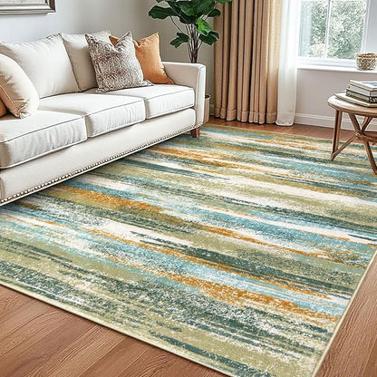 Modern Abstract 5x7 Machine Washable Area Rug Non-Slip Soft Bedroom Living Romm by lansny