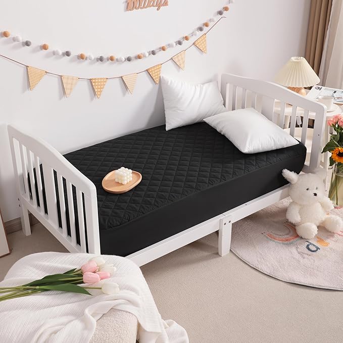 NTBAY 2 Pack Waterproof Mini Crib Mattress Protector, Quilted 24"x38" Fitted - Image 7