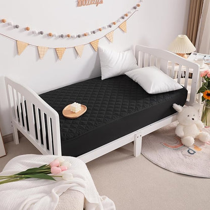 NTBAY 2 Pack Waterproof Mini Crib Mattress Protector, Quilted 24"x38" Fitted - Image 7