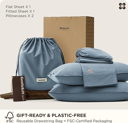 Bedsure Cooling Sheets, Rayon Derived from Bamboo & Cotton Blend, GentleSoft - Image 8