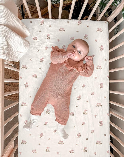 Bassinet Sheet for Baby Boy and Girl 2 Pack, Fitted Sheets for Rectangle - Image 5