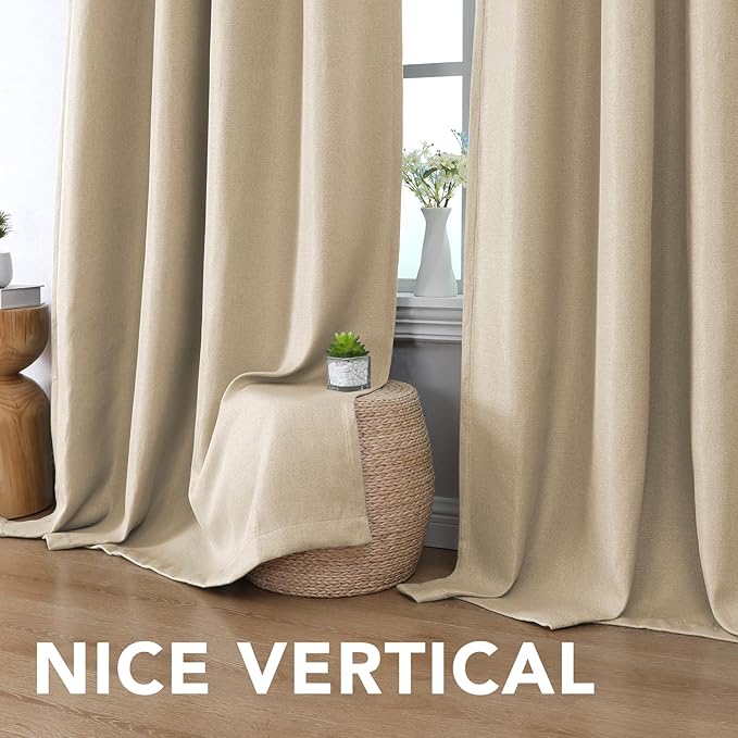 H.VERSAILTEX Linen Blackout Curtain 63 Inches Long - Image 7