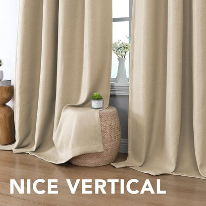 H.VERSAILTEX Linen Blackout Curtain 63 Inches Long - Image 7