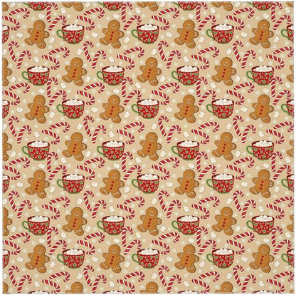 Christmas Tablecloth Square 60×60 Inch, Gingerbread Man Candy Cane Holiday - Image 5