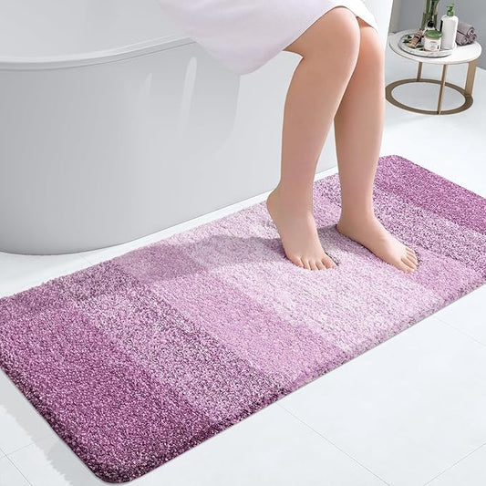 OLANLY Bathroom Runner Rugs 47x20, Extra Soft Absorbent Microfiber Bath Rugs by OLANLY