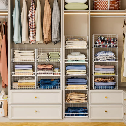 yociyoga 6-tier stackable closet organizers and storage shelves shown in use