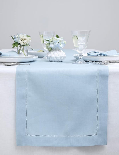 Solino Home Linen Sky Blue Table Runner 60 Inches by SolinoHome