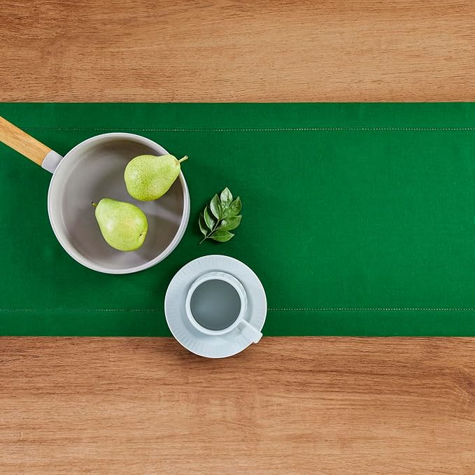 Solino Home Linen Garden Green Table Runner 144 Inches Long - Image 3