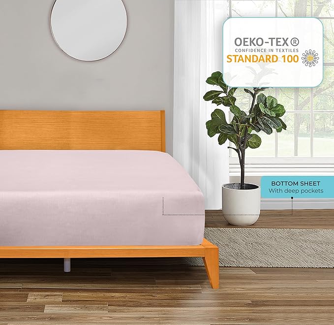 ROYALE LINENS 300 Thread Count 100% Long Staple Combed Cotton Fitted Sheet Twin - Image 7