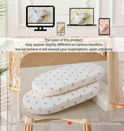 SDY Jersey Cherry Bassinet Sheets - Image 7