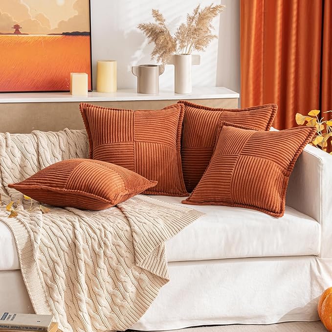 MIULEE Rust Decorative Throw Pillow Covers - Image 8