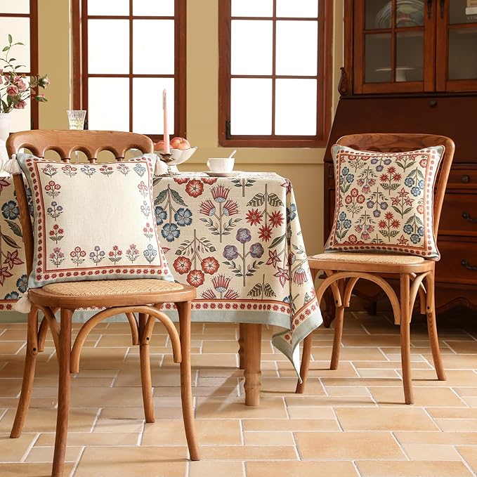 Blue Throw Pillow Covers Set of 2, Cottage Rustic Farmhouse - Image 8