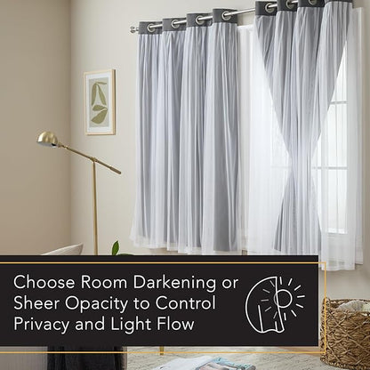 TOWN & COUNTRY LUXE Talia Double Layer Indoor Curtains, Sheer and Room - Image 9