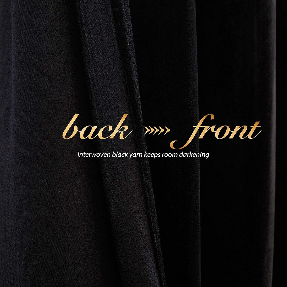 nicetown black out velvet curtains 63 inches long, side view