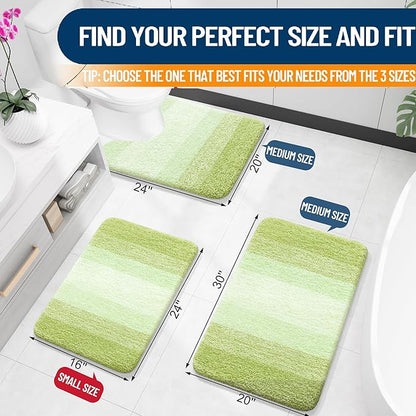 OLANLY Bathroom Rugs Mat 24x16, Extra Soft Absorbent Microfiber Bath Rugs - Image 2