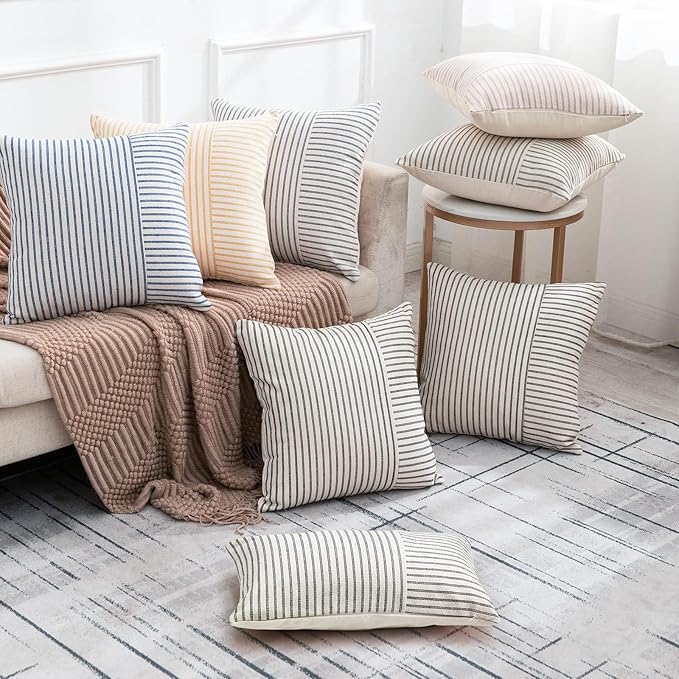 Farmhouse Pillow Covers 12x20, Modern Accent Lumbar Throw Pillow Covers Set of 2 - Image 3