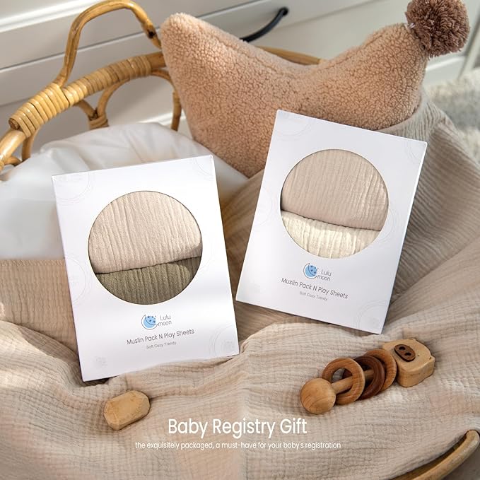 lulumoon Pack N Play Sheets: Soft & Breathable Playard Sheets - Image 8