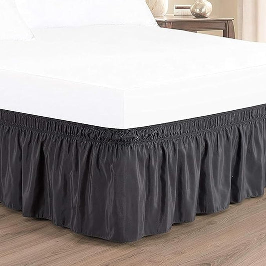Dark Grey Wrap Around Bed Skirts by Unknown